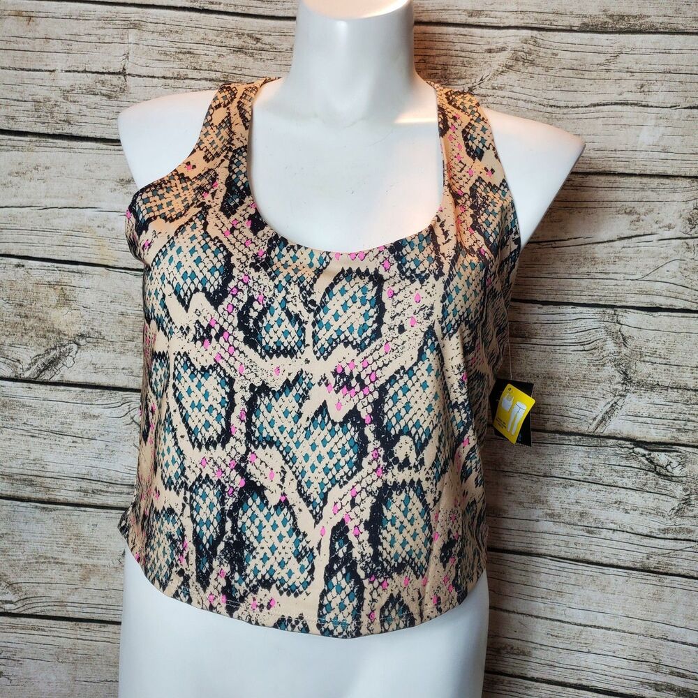 Pro Player Size 3X Racerback Longline Lined Crop Tank Top Moisture Wicking NWT